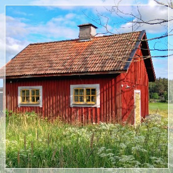 Swedens' country side, red house